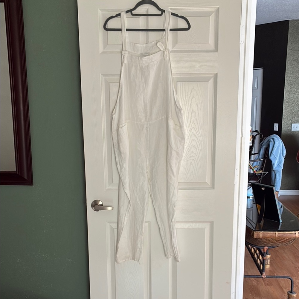 White Linen overalls